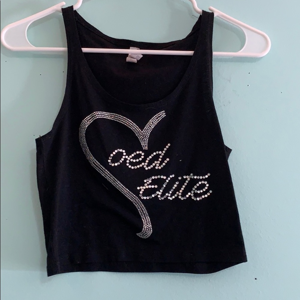 Coed elite cropped tank